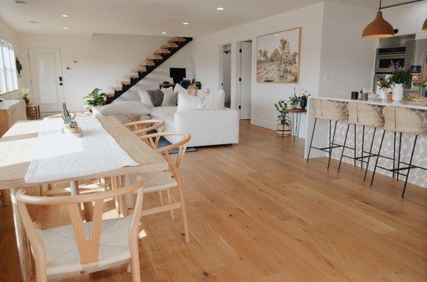 European French White Oak with Custom Color of Pure + Smoke 5%