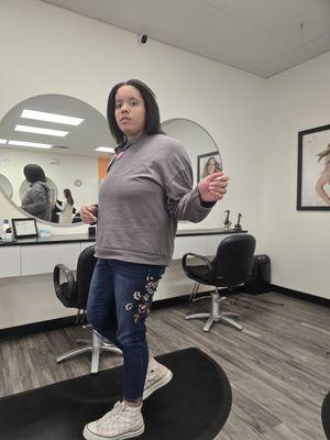 My daughter is beautiful hair.