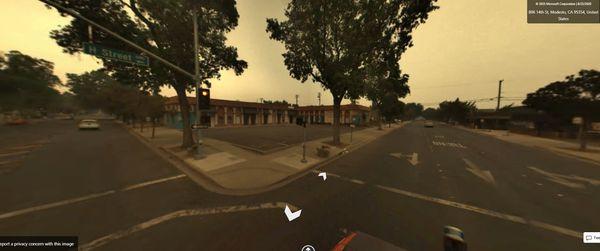 front of the building