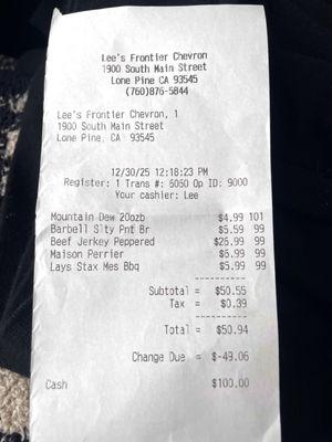 Lee's Frontier Liquor & Deli & Gas