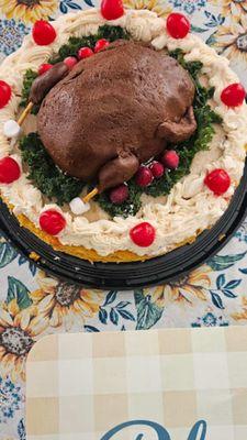 Pumpkin turkey cheesecake