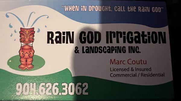 Rain God Irrigation and Landscaping