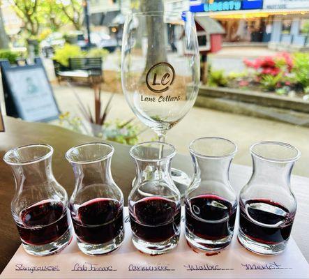 Wine tasting flight