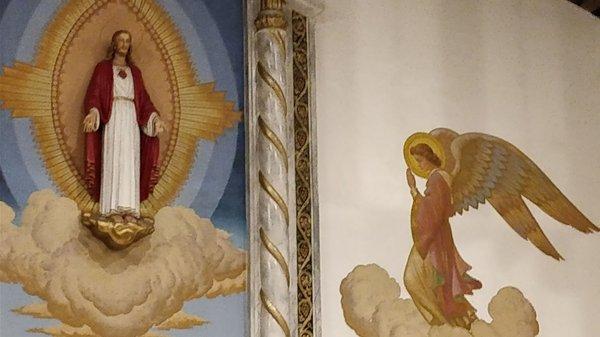 This is the image viewed when looking towards the altar