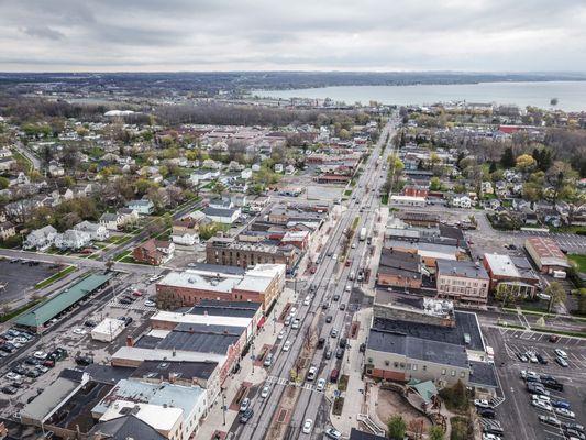 Downtown Canandaigua looking South to the Lake