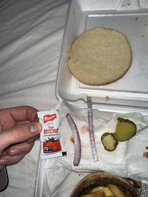 Thanks for sacrificing so much onion and pickle.  Hope it didn't set you back