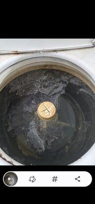 Dirty water filled to the top