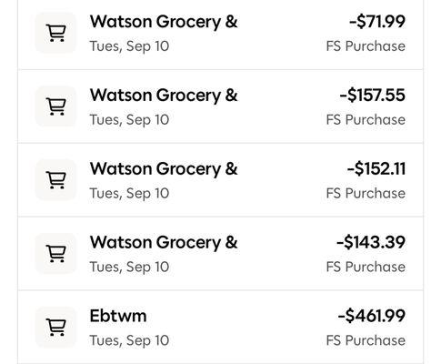 Stealing from people in another state is crazy. I was only trying to feed my family and they took or let someone use my card