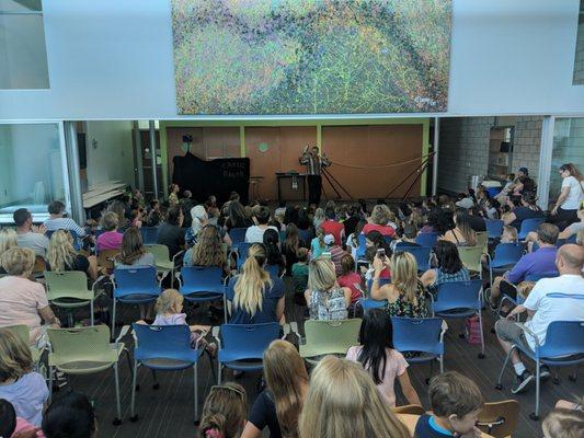 Packed for a magic show on 6/15/18