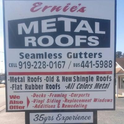 Ernie's Metal Roofs and Seamless Gutters