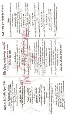 The Commissary on 20