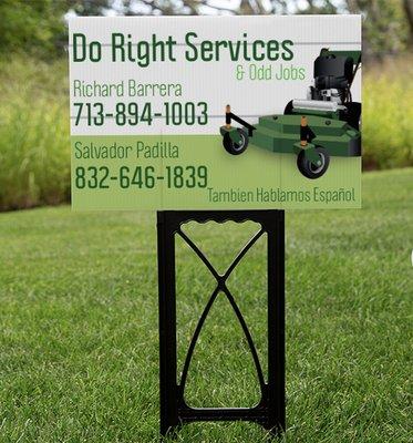 We do mowing, trimming, edging and weeding. Small engine repair. Free Estimates!