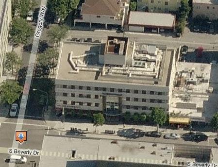 300 South Beverly at Gregory, and there is parking behind the building.