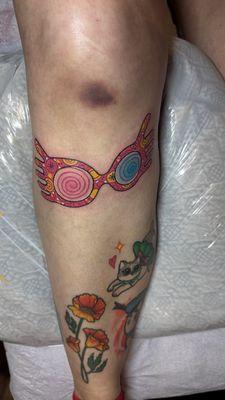 Love Lovegood glasses and a picture of Sailor Luna Sol and the poppies all done by Vineha