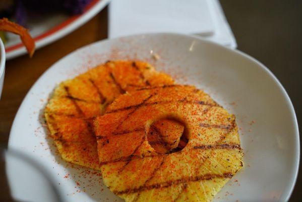 Grilled spicy pineapple! Def recommend choosing this as a side, was so satisfying