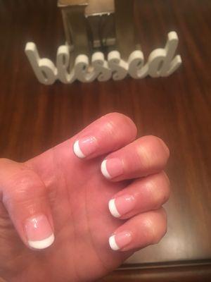 $20 French tip gel nails