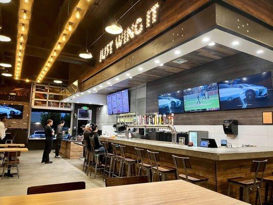 Order counter and bar area