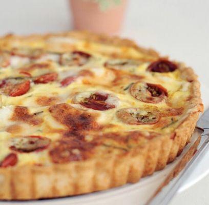 Pimento Cheese Tomato Pie with Bacon or Without