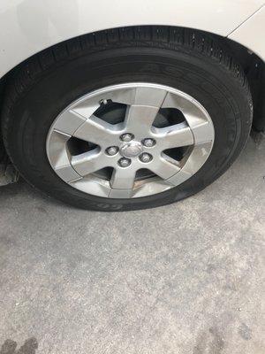 Our tire post-filling up