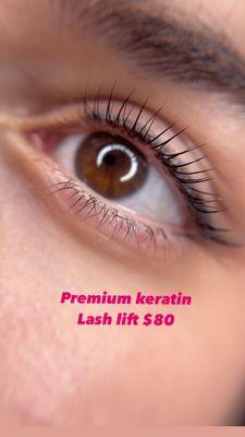Premium keratin lash lift
Price $80