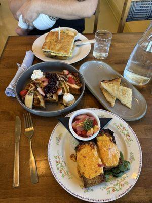 Pops special, breakfast sandwich, kids waffles