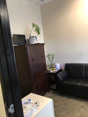 Lobby cabinet used for over head weight exercises