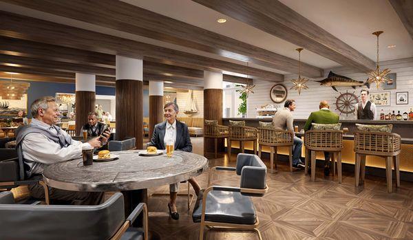 Take a seat at The Golden Marlin Bar.