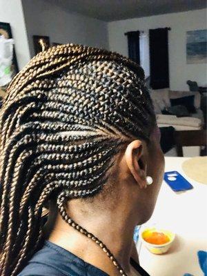 The best feed-in cornrows I've ever gotten done. The ladies are amazing and will always make you look good with the style of your choice.