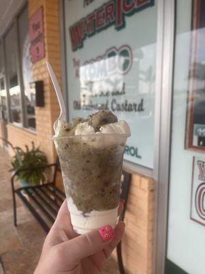 Oreo Italian ice cream