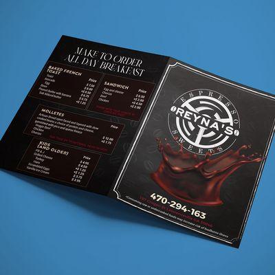 Printed menu