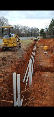 New sewer line install