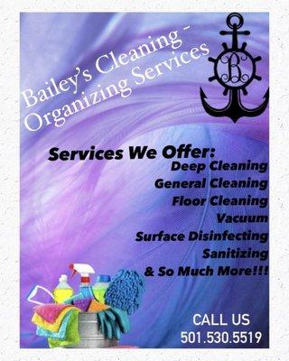 Bailey’s Cleaning - Organizing Services