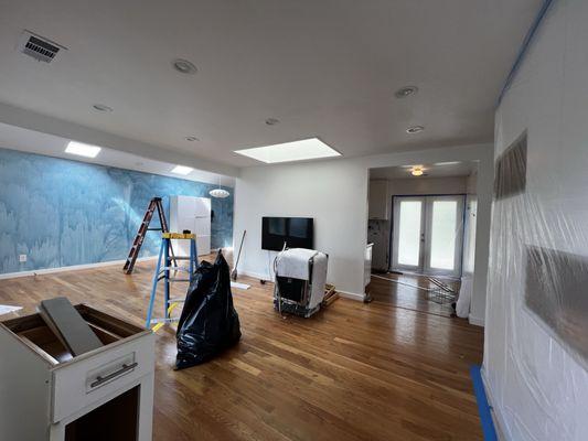Before photo of kitchen - before removing load bearing wall
