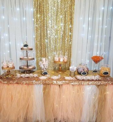 1st Birthday Sweets and Treats table.