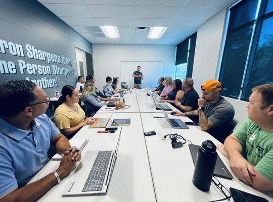 One of our weekly trainings with our agents!