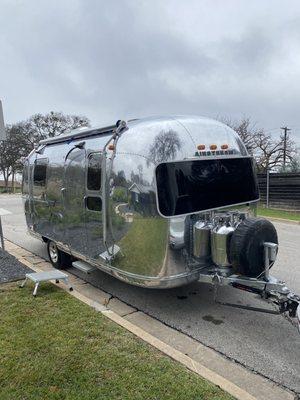 Post polishing our 1971 Airstream Globetrotter