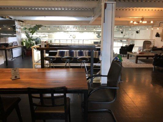 Our lounge. Free wifi and coffee