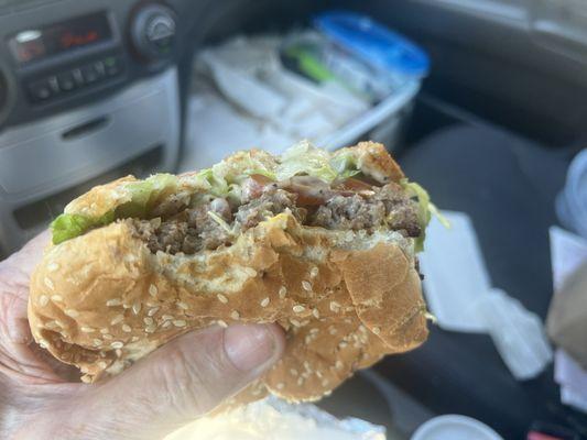 A closer look at the cheeseburger