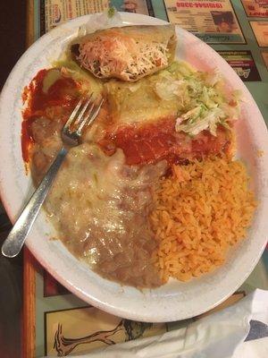 My big plate combo #2 sub relleno for enchilada
