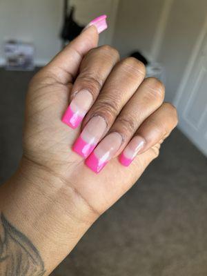 Medium Square Pink French Tips