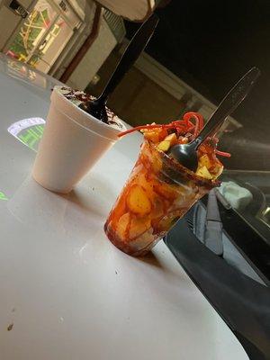 Medium elote & Mangonada