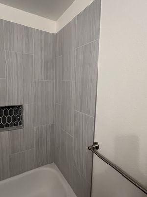 New shower tile