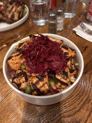 Fattoush Salad with Chicken Kebap