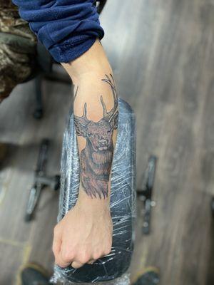 Deer tattoo  by Cody Brogan