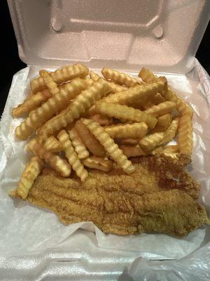 1pc Catfish and fries