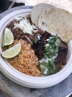 Plate of Carne Asada Steak