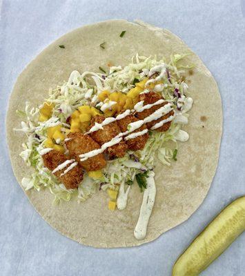 Kelly's coconut shrimp wrap