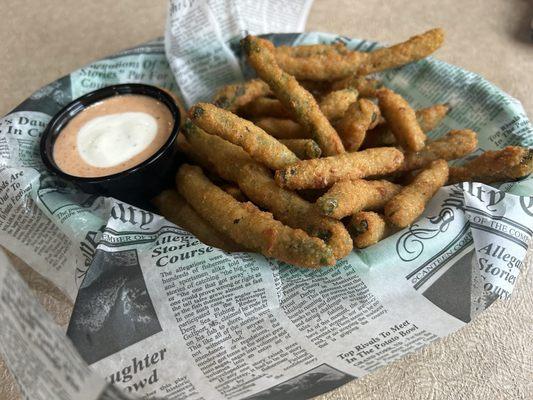 Deep-fried green beans