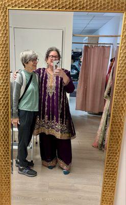 Purple and Gold Salwar Kameez!