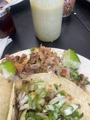 Most of the meat in the taco was fat